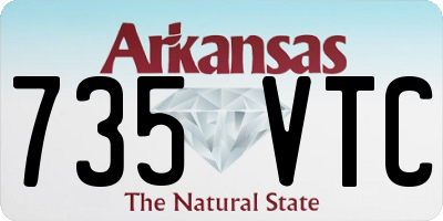 AR license plate 735VTC