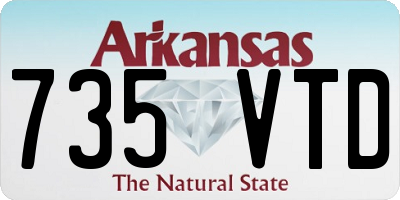 AR license plate 735VTD
