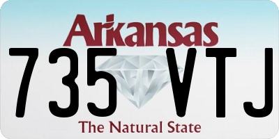 AR license plate 735VTJ