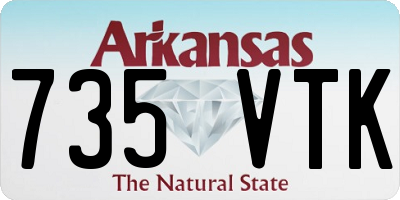 AR license plate 735VTK