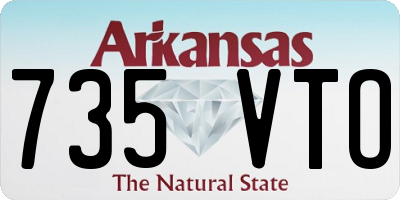 AR license plate 735VTO