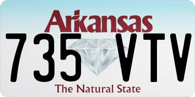 AR license plate 735VTV