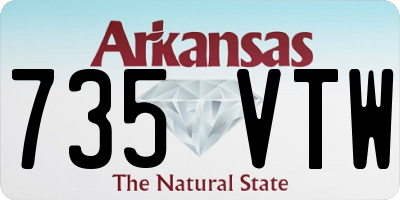 AR license plate 735VTW