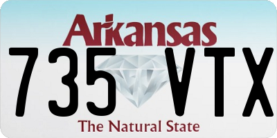 AR license plate 735VTX