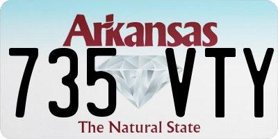 AR license plate 735VTY