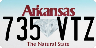 AR license plate 735VTZ