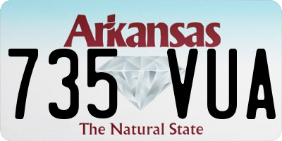 AR license plate 735VUA