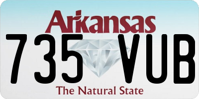 AR license plate 735VUB
