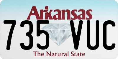 AR license plate 735VUC
