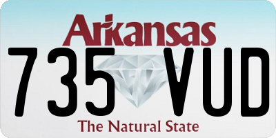 AR license plate 735VUD