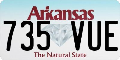 AR license plate 735VUE