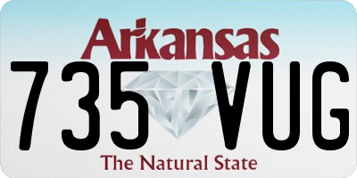 AR license plate 735VUG
