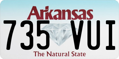 AR license plate 735VUI