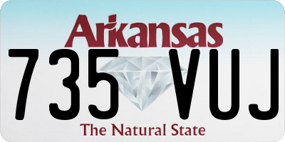AR license plate 735VUJ