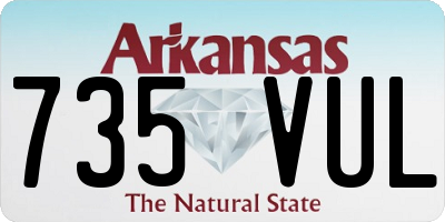 AR license plate 735VUL