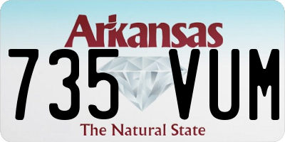 AR license plate 735VUM