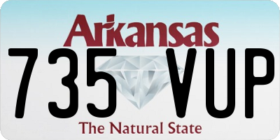 AR license plate 735VUP
