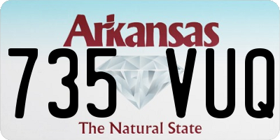 AR license plate 735VUQ