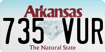 AR license plate 735VUR
