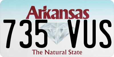 AR license plate 735VUS