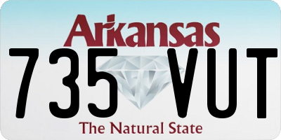 AR license plate 735VUT