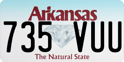 AR license plate 735VUU