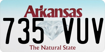 AR license plate 735VUV