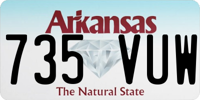 AR license plate 735VUW