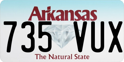 AR license plate 735VUX