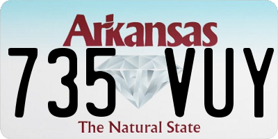 AR license plate 735VUY