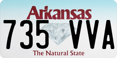 AR license plate 735VVA