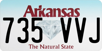 AR license plate 735VVJ