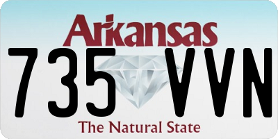 AR license plate 735VVN