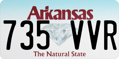 AR license plate 735VVR
