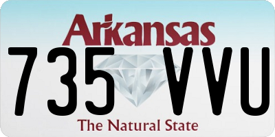 AR license plate 735VVU