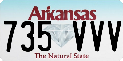 AR license plate 735VVV