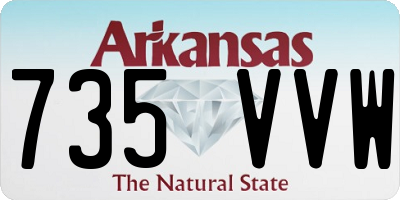 AR license plate 735VVW