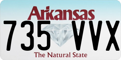 AR license plate 735VVX