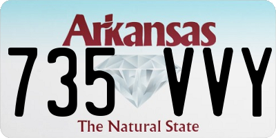 AR license plate 735VVY