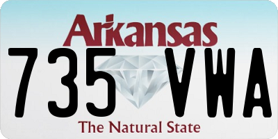 AR license plate 735VWA