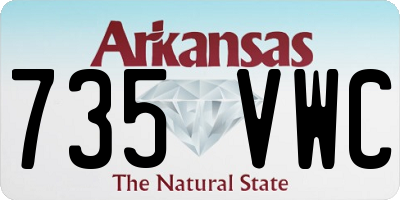 AR license plate 735VWC