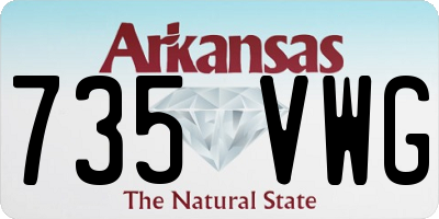 AR license plate 735VWG
