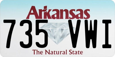 AR license plate 735VWI