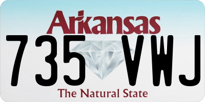 AR license plate 735VWJ