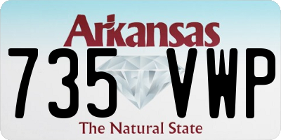 AR license plate 735VWP