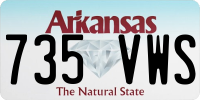 AR license plate 735VWS