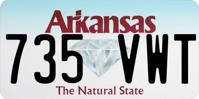 AR license plate 735VWT