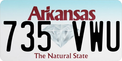 AR license plate 735VWU
