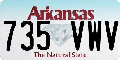 AR license plate 735VWV
