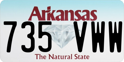 AR license plate 735VWW